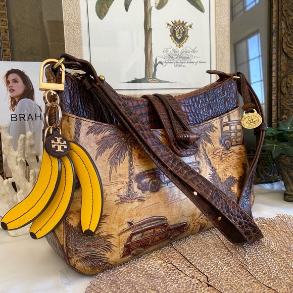 Brahmin Handbags - 🌴1st Edition🌴CHOCOLATE COPA CABANA ISABELLE BRAHMIN +TORY BURCH BANANAS TASSEL